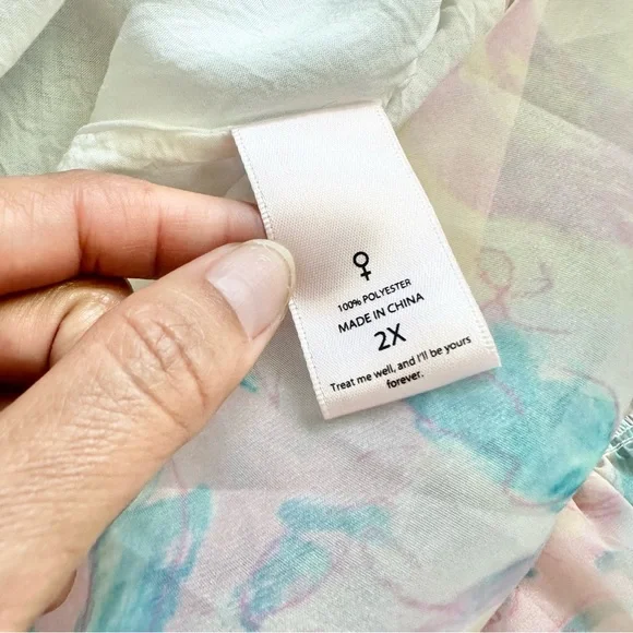 Selkie Stepmom Cherub Mini Dress in Pastel Pink Blue Size 2X - Picture 9 of 10